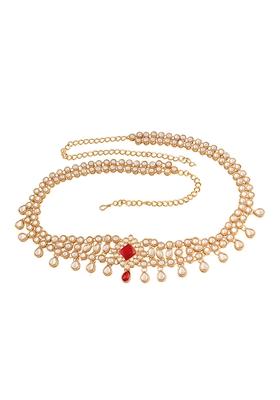 Gold Plated Traditional Ethnic Kundan And Stone Studded Adjustable Kamarband