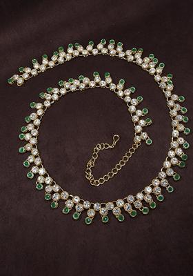 Gold Plated Traditional Ethnic Kundan And Stone Studded Adjustable Kamarband