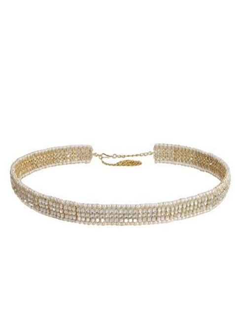 Gold Plated Traditional Ethnic White Kundan Studded Adjustable Kamarband