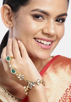 Traditional Gold Plated Kundan Haath Phool