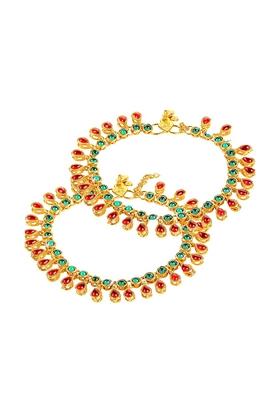 Traditional Gold Plated Kundan Payal Anklets