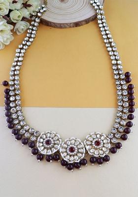 Gold Plated Traditional Ethnic White Floral Design Kundan And Stone Studded Adjustable Pearl Kamarband