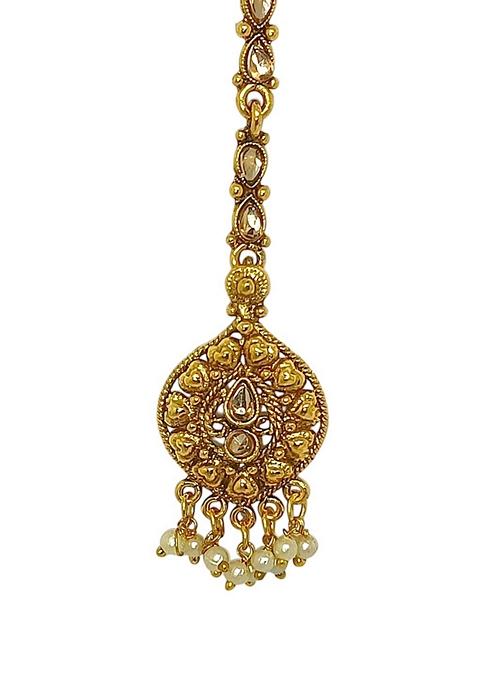 Gold Stone Studded Maang Tikka