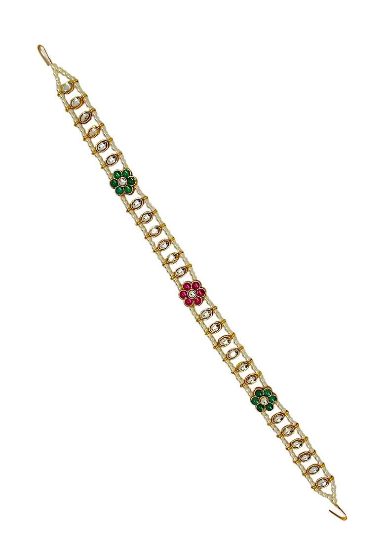 Gold Kundan Studded Mathapatti - Indya