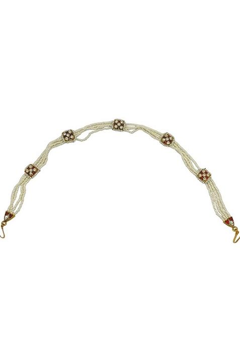 Gold Bead Studded Mathapatti