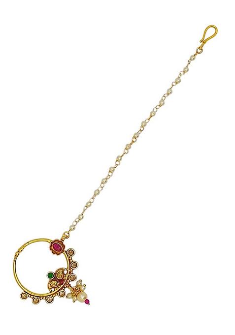 Gold Stone Studded Nose Ring