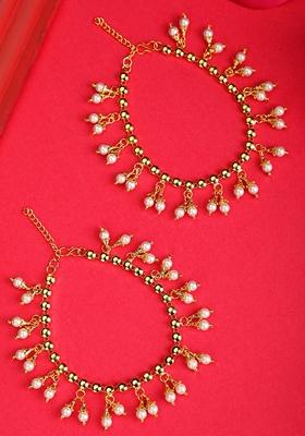 Gold Cubic Zirconia Anklets