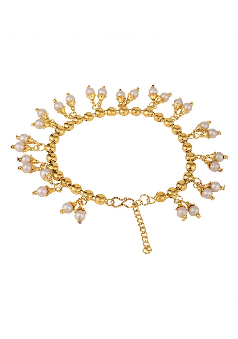 Gold Cubic Zirconia Anklets