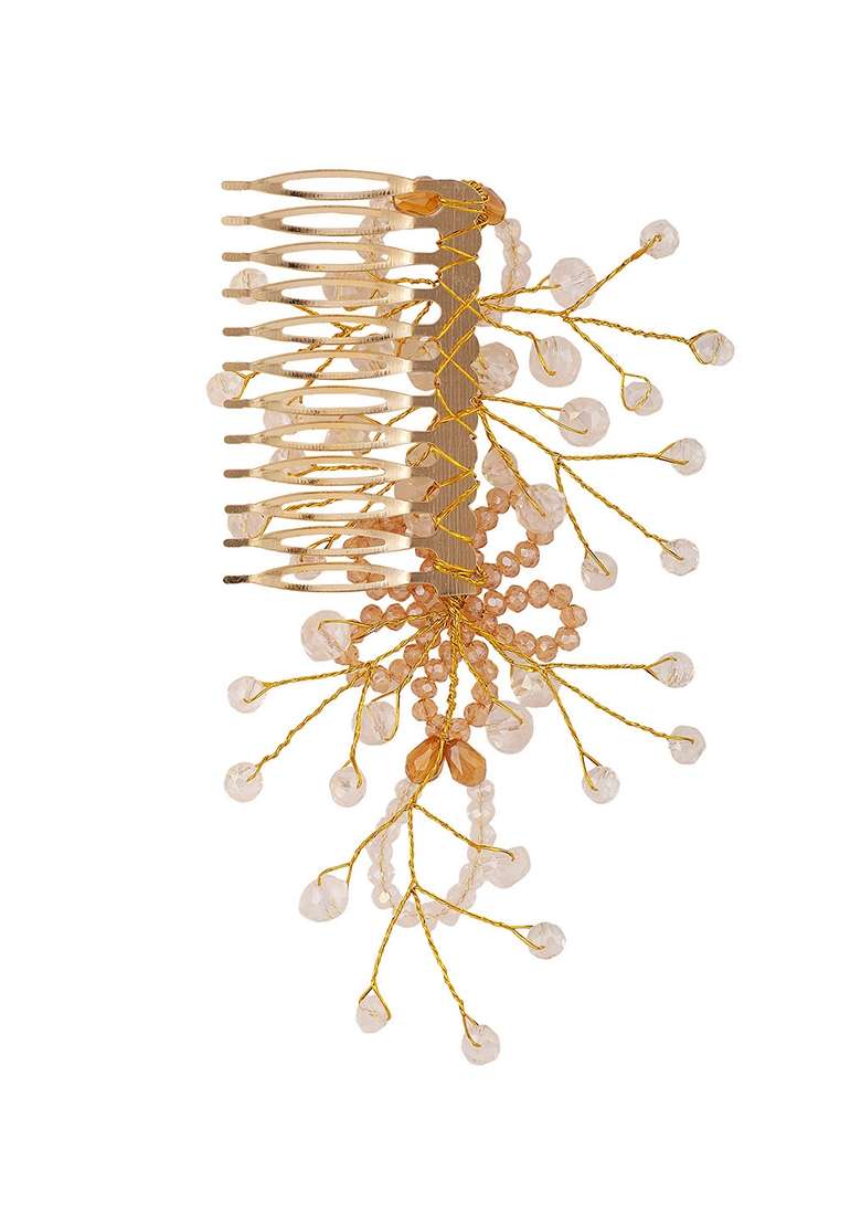 White Cubic Zirconia Hair Accessory - Indya