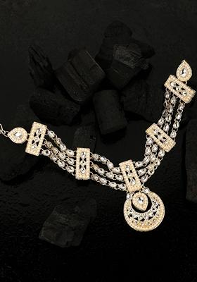 White Cubic Zirconia Maang Tikka