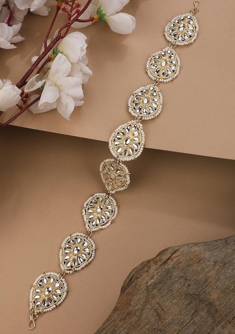 Gold Cubic Zirconia Matha Patti