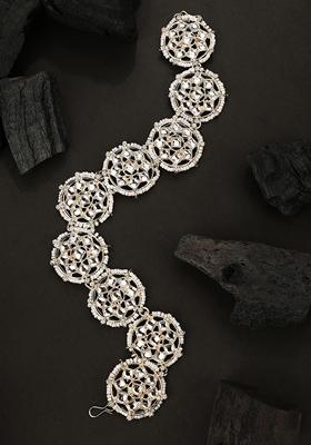 White Cubic Zirconia Matha Patti