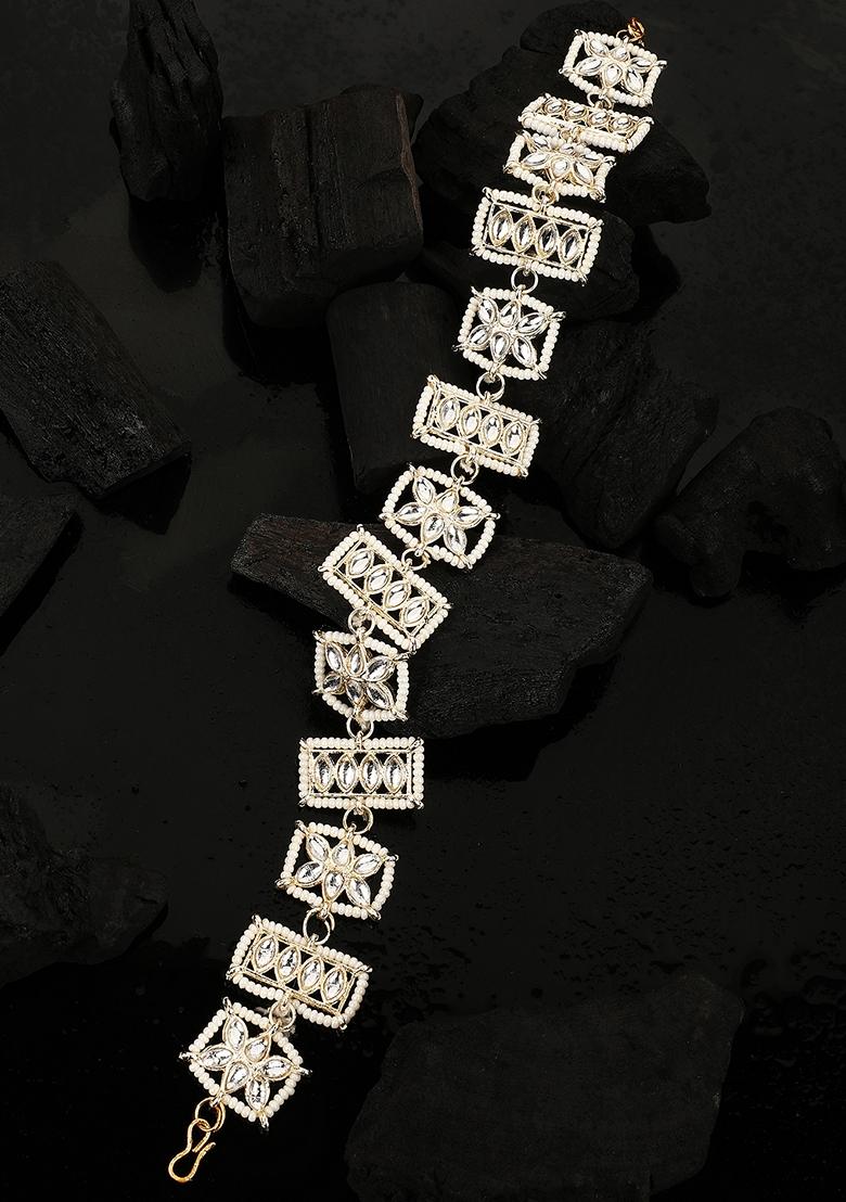 White Cubic Zirconia Matha Patti