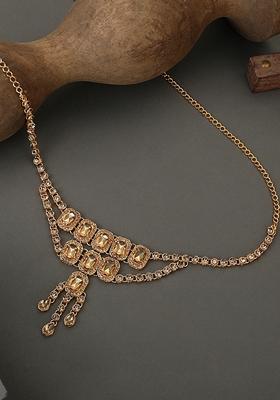 Gold Cubic Zirconia Waist Belt