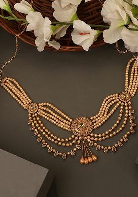 Gold Cubic Zirconia Waist Belt