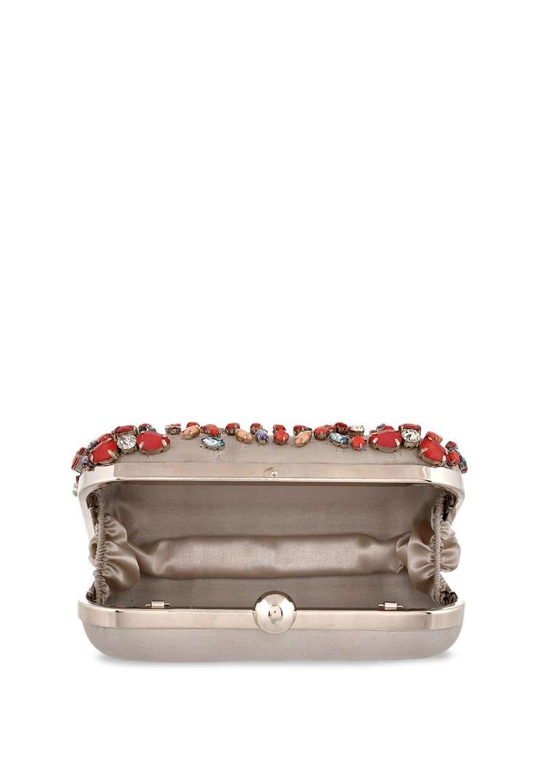 White Embellished Box Clutch - Indya
