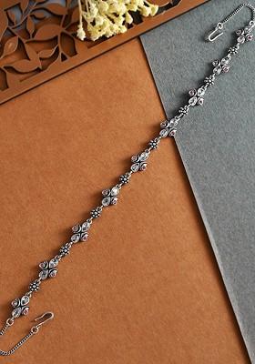 Silver Plated Stone Studded Maang Tikka