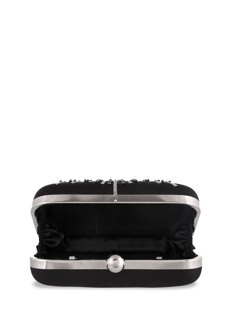 Black Embellished Handbag - Indya