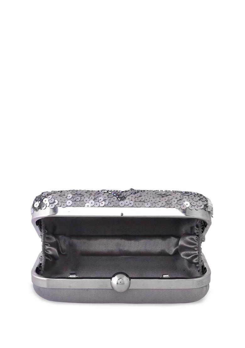 Silver Plated Embellished Clutch