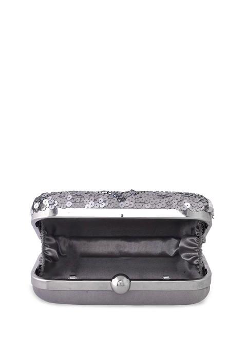 Silver Plated Embellished Clutch