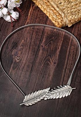 Silver Circular Plated Stretchable Metal Belt