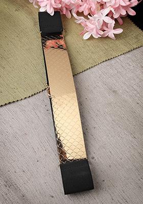 Gold Circular Gold Plated Adjustable Broad Belt