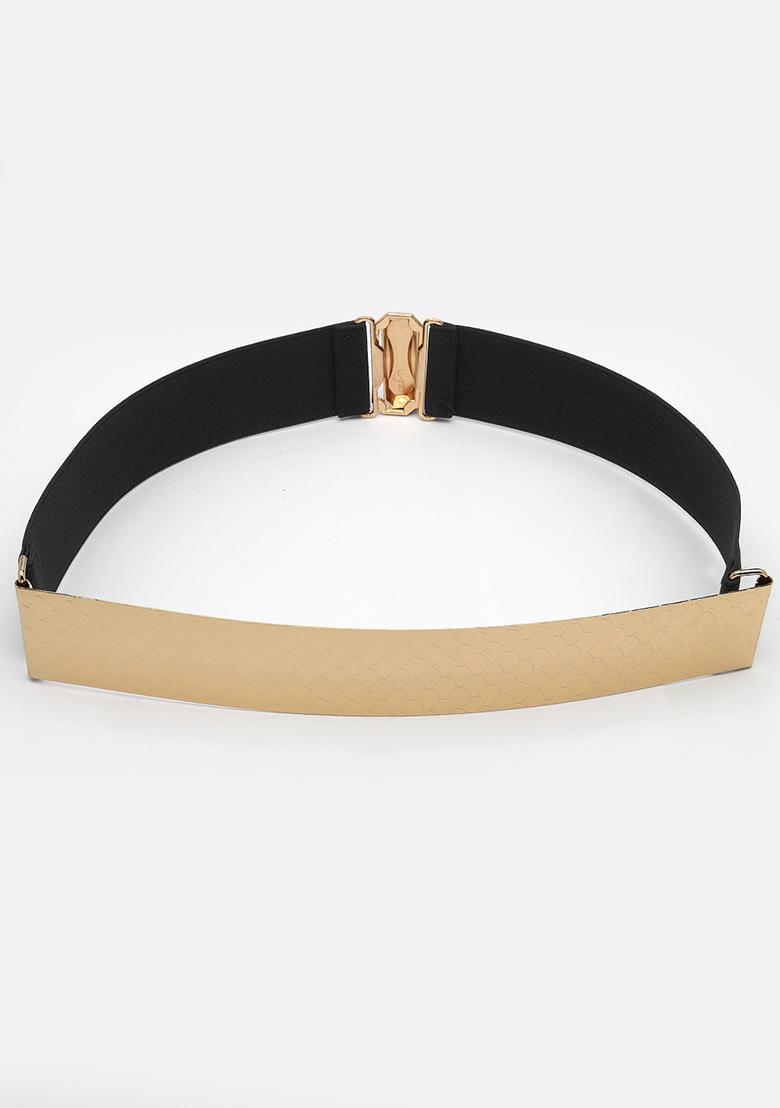 Gold Circular Gold Plated Adjustable Broad Belt