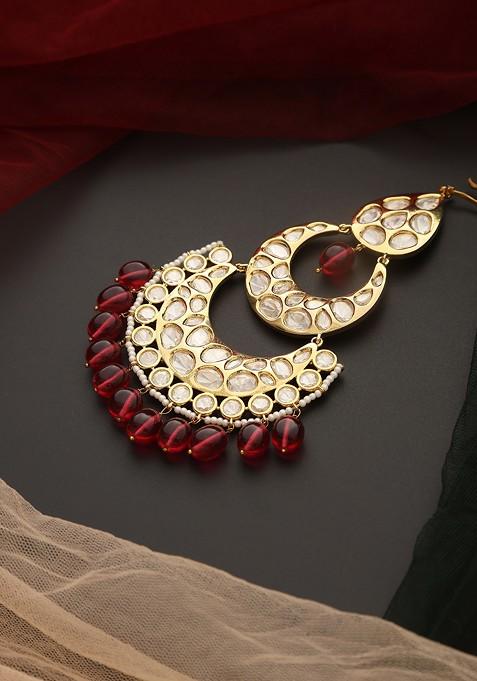 Red Gold Tone Polki Passa