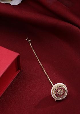 Gold Trending Stylish Gold Plated Maang Tikka