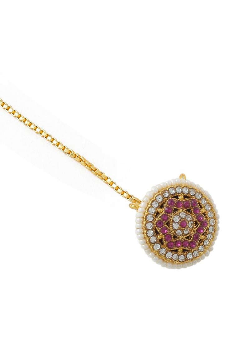 Gold Trending Stylish Gold Plated Maang Tikka