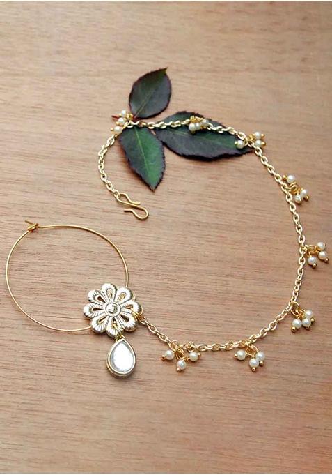White Flower Mixed Alloy Nath