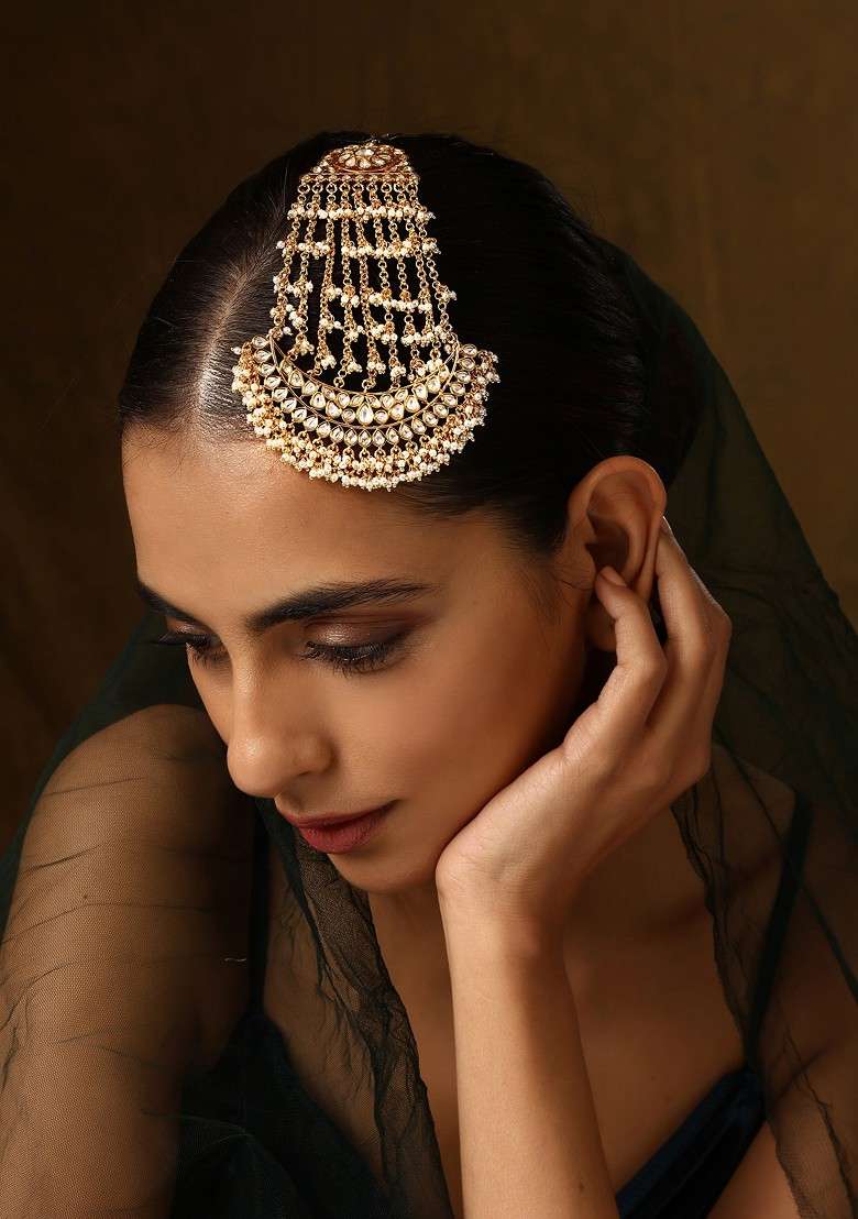 Gold Tone Polki Passa - Indya