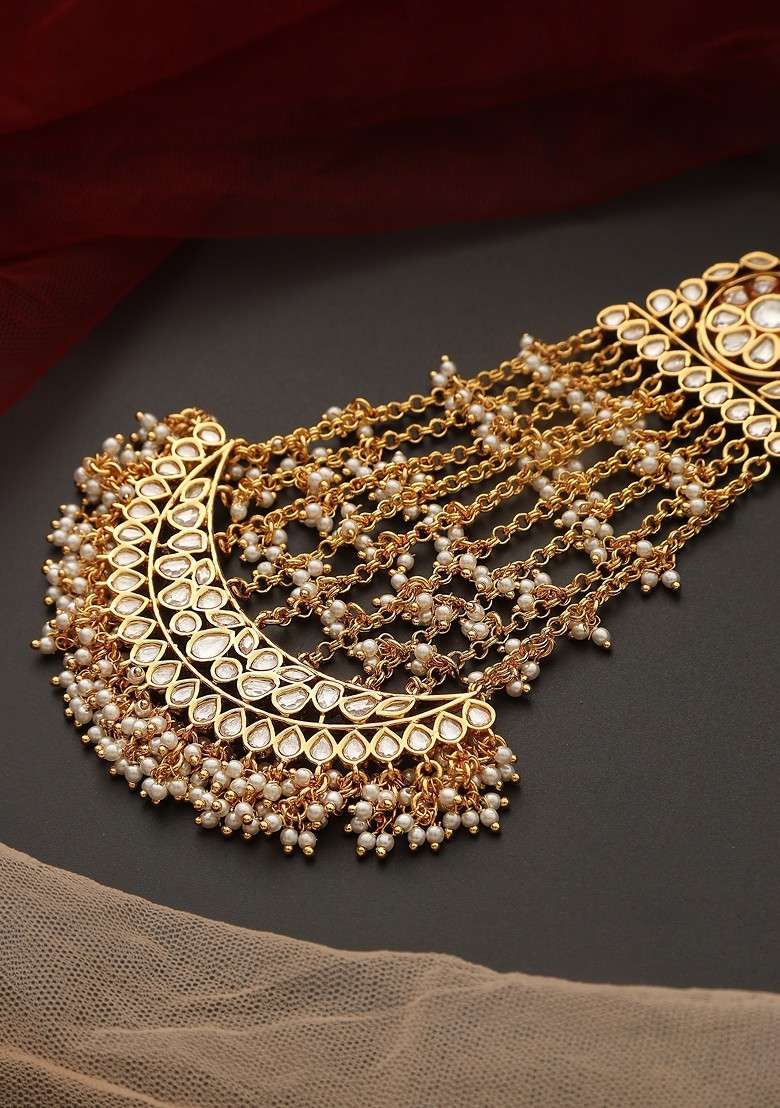 Gold Tone Polki Passa - Indya