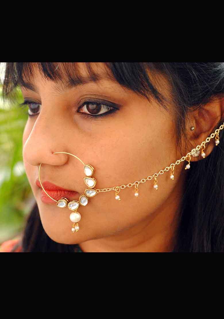 White Gleaming Glory Mixed Alloy Nath