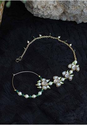 Multicolor Kundan Mixed Alloy Nath - Indya