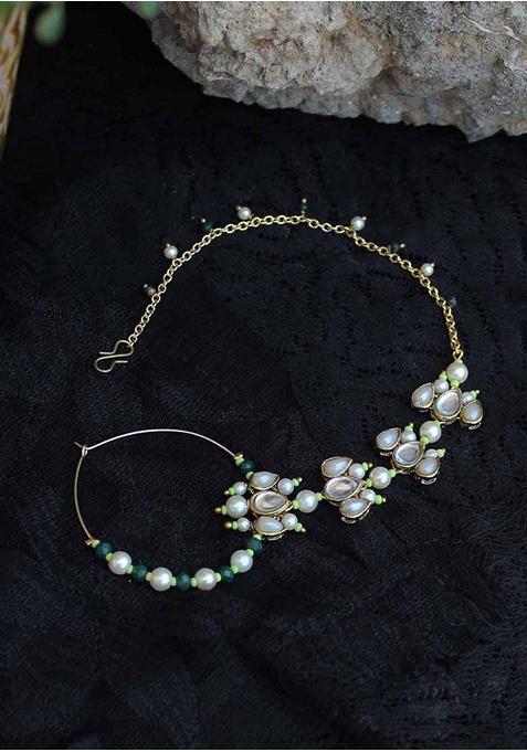 Multicolor Kundan Mixed Alloy Nath