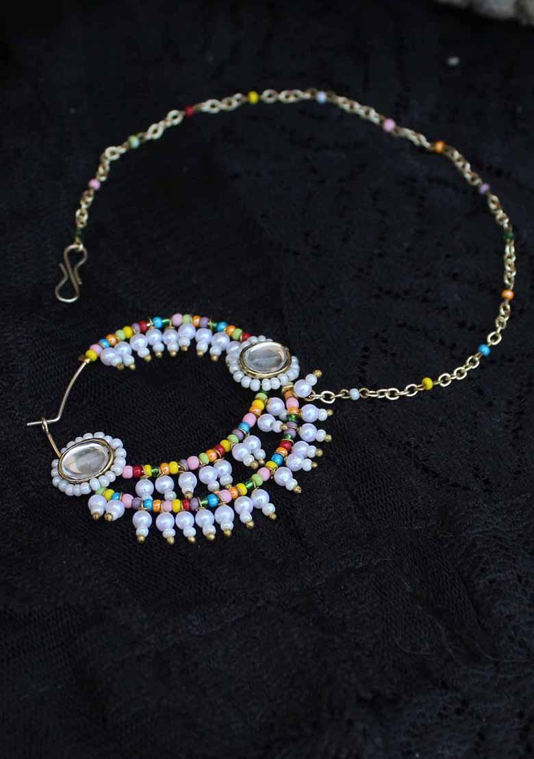 Multicolor Kundan Mixed Alloy Nath