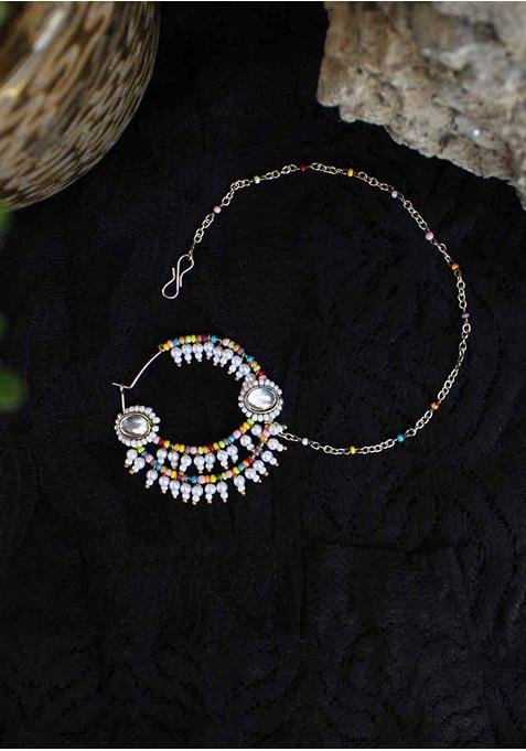 Multicolor Kundan Mixed Alloy Nath