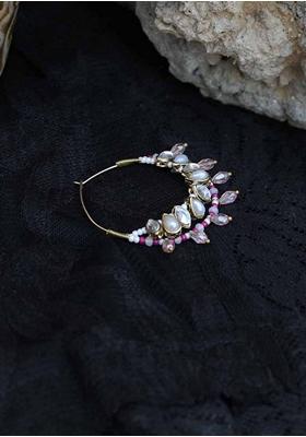 Multicolor Kundan Mixed Alloy Nath - Indya