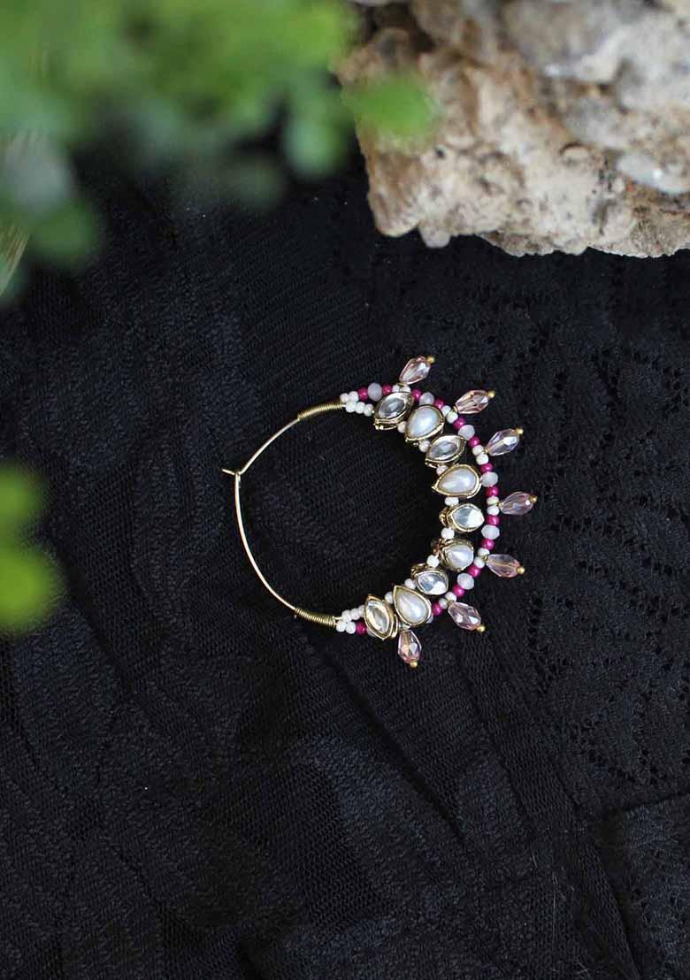 Multicolor Kundan Mixed Alloy Nath