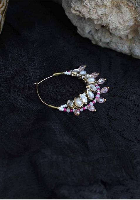 Multicolor Kundan Mixed Alloy Nath