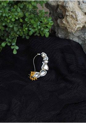 Multicolor Kundan Mixed Alloy Nath - Indya