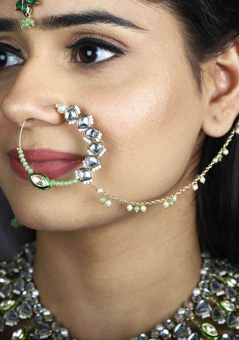 Green Geometric Mixed Alloy Nath - Indya