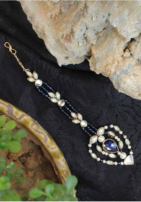 Blue Hues Mixed Alloy Maangtikka