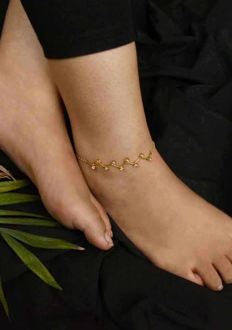 Gold Twist Me Half Mixed Alloy Anklets