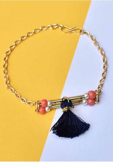 Black Boho Mixed Alloy Anklets