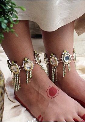 Green Minty Winty Mixed Alloy Anklets