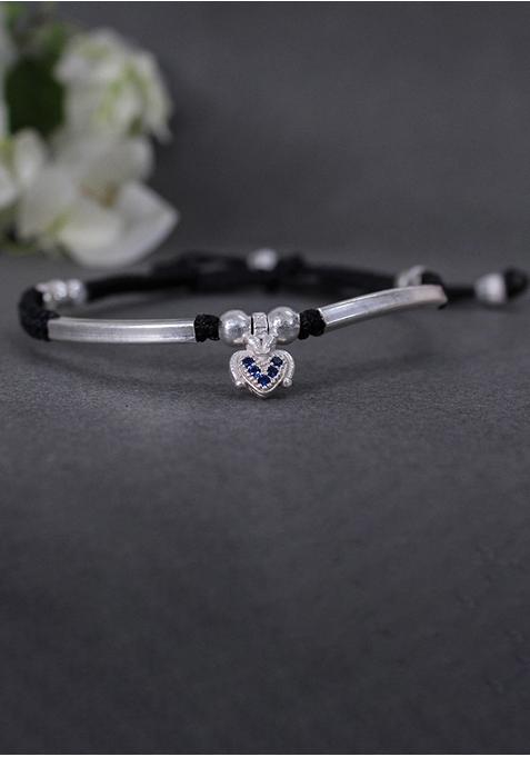 Silver Beaded Sterling Silver Anklets