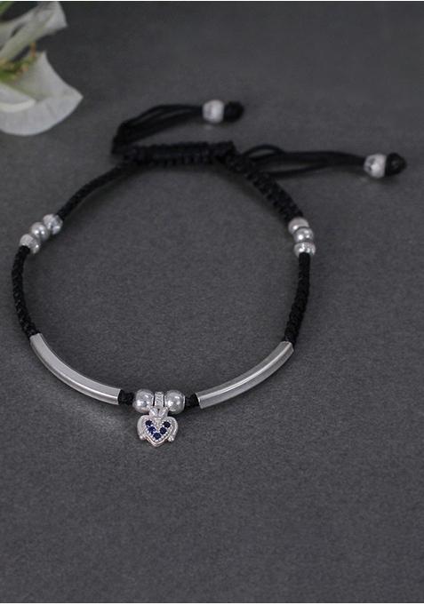 Silver Beaded Sterling Silver Anklets