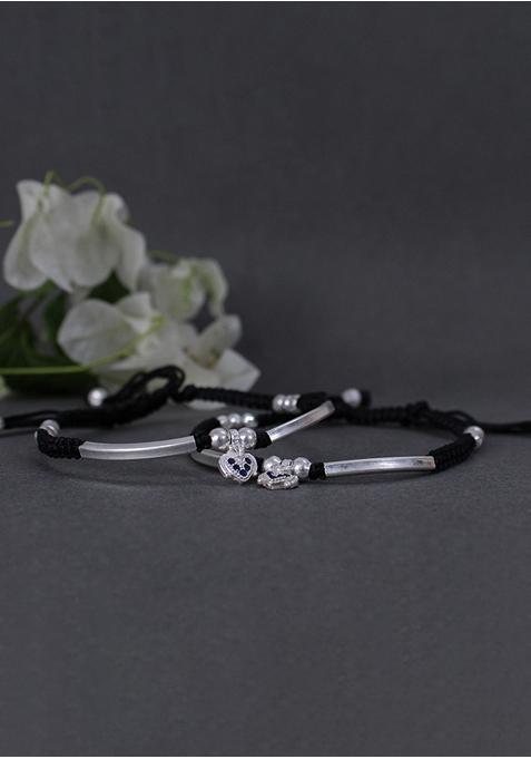 Silver Beaded Sterling Silver Anklets